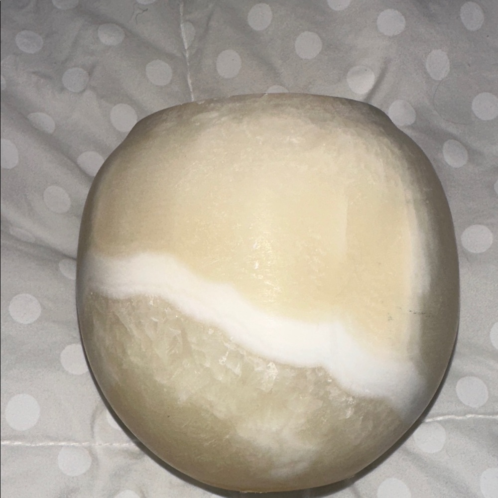 RESTORATION HARDWARE ALABASTER CANDLE HOLDER